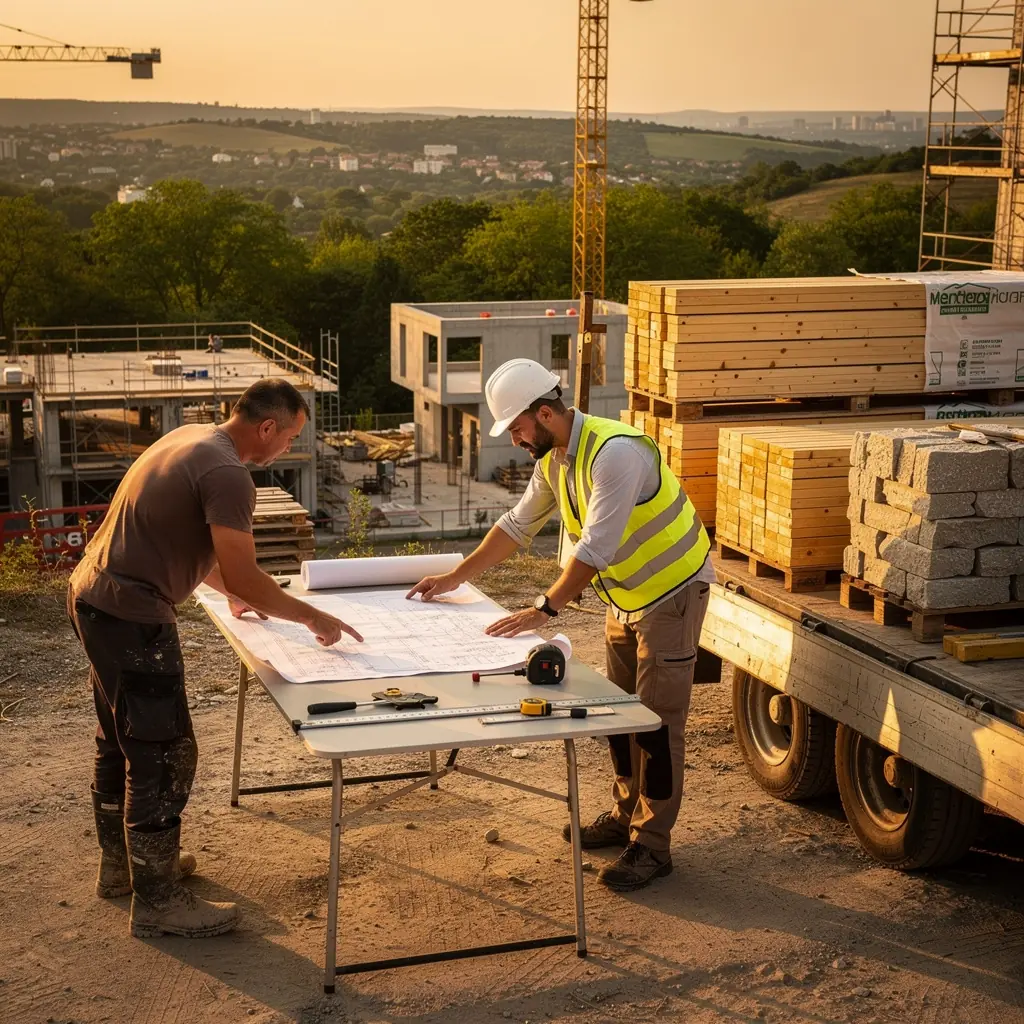 CAD rajz egy lakóház belső elrendezéséről, részletesen kidolgozva.